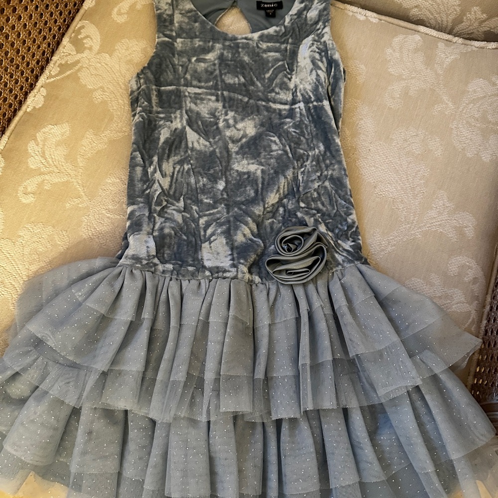 Zunie Kids Formal Dress in Gray